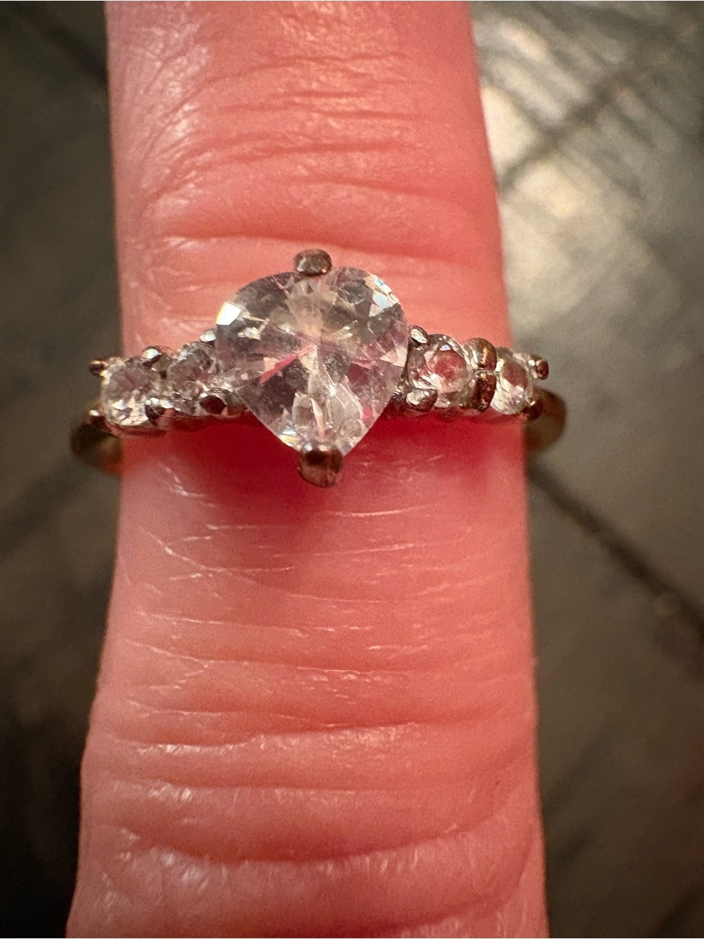 Clear Crystal Heart Ring - Women's Jewelry